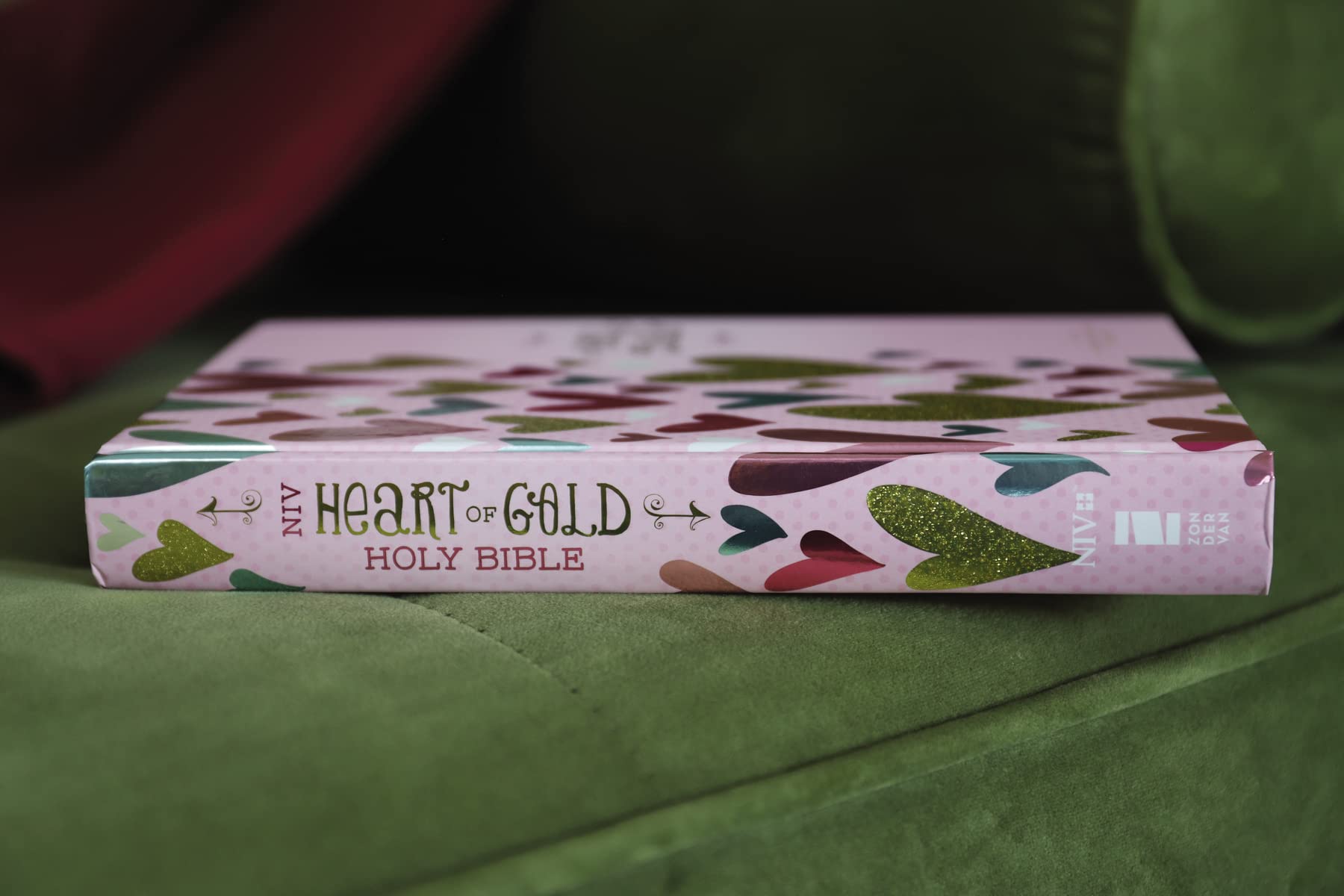 NIV, Heart of Gold Holy Bible, Hardcover, Red Letter, Comfort Print