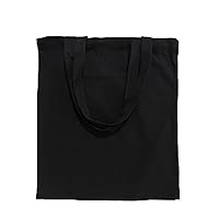 Chezi DIY Plain Canvas Tote Bag Black