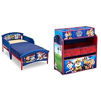 Plastic Toddler Bed, Nick Jr. PAW Patrol & 6 Bin Design and Store Toy Organizer - Greenguard Gold Certified, Nick Jr. PAW Patrol