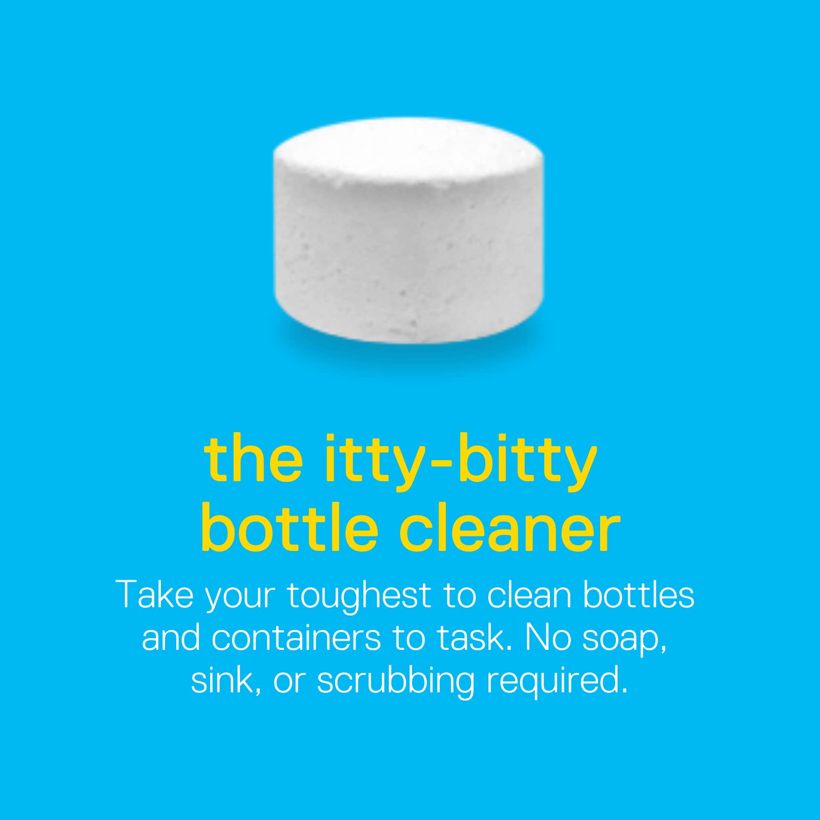 BOTTLE BRIGHT - Clean Stainless Steel, Thermos, Tumbler, Insulated and Reusable Water Bottles –Cleaning Tablets are Easy and Safe to Use