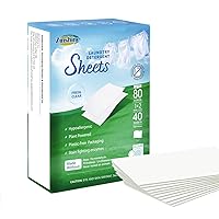 Laundry Detergent Sheets, Laundry Soap Sheet, Eco Friendly Hypoallergenic Washer Detergent Sheets, Free & Clear Scent, Great for Hotels, Dorm, Travel, Camping, Laundry Room, up to 80 loads