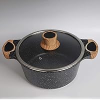 Casserole - Stone Derived Non Stick Coating Casserole with Lid Cooker Gas Stove Suitable