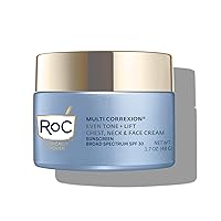 Multi Correxion 5 in 1 Chest, Neck, and Face Moisturizer Cream with SPF 30, for Neck Firming and Wrinkles, Vitamin E & Shea Butter, Oil Free Skin Care, 1.7 Ounces