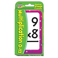 Trend Enterprises: Multiplication 0-12 Pocket Flash Cards, Great for Skill Building and Test Prep, 56 Self-Checking Cards Included, Master 104 Equations and Increase Math Skills, for Ages 6 and Up