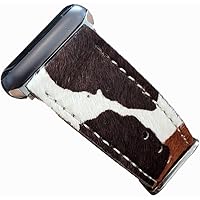 DSAAplus Furry Cow Leather Band For Apple Watch Band 38mm 40mm 41mm 42mm 44mm 45mm 49mm, Ultra2 1 Replacement iWatch Strap