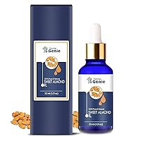 Home Genie Sweet Almond (Prunus Amygdalus) Carrier Oil 100% Pure & Natural Undiluted Organic Standard Cold Pressed Oil (30ml(1.01floz))