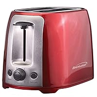 Brentwood TS-292R Cool Touch 2-Slice Extra Wide Slot Toaster, Red