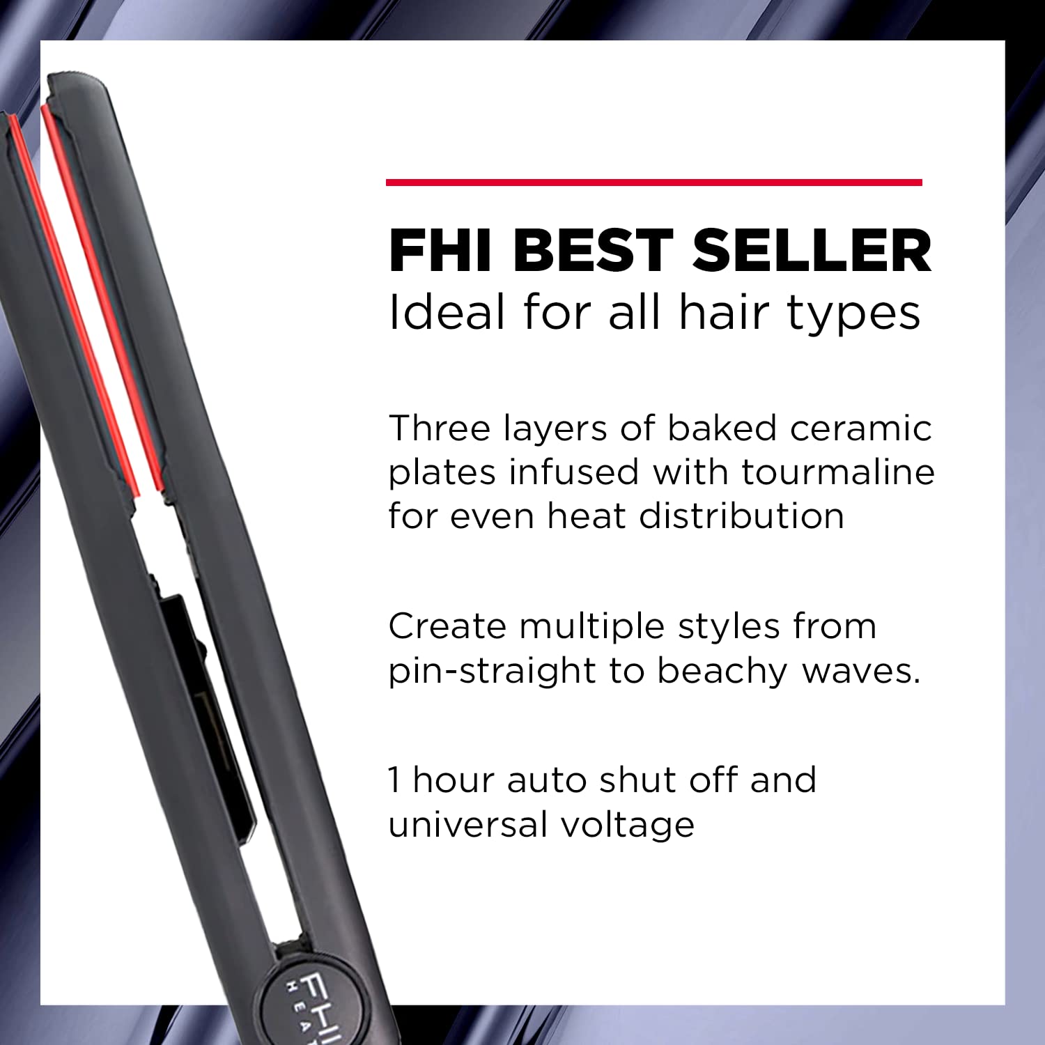 FHI HEAT Platform Pro Styling Tourmaline Hair Straightener for All Hair Types
