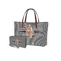 Top Handle Purse for Women, Purse and Wallet Set Large Tote Handbag with PU Wallet Purse