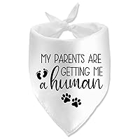 My Parents are Getting Me a Human Dog Pregnancy Announcement Bandana Pregnancy Dog Bandana for Dogs Pet Accessories for Dog Lovers Pregnancy Reveal Ideas