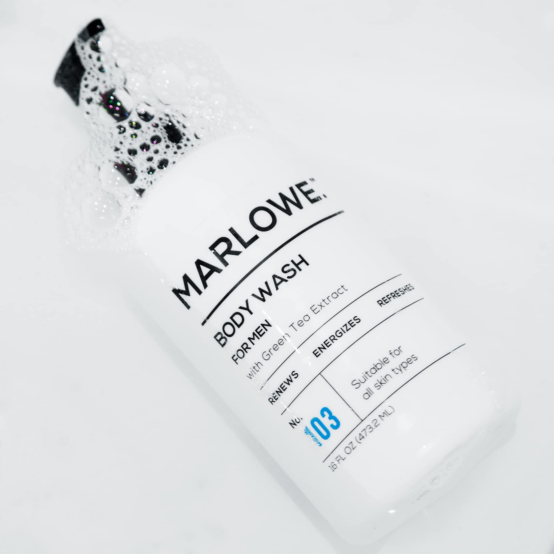 MARLOWE. No. 103 Men's Body Wash 16 oz | Energizing & Refreshing | Includes Natural Extracts | Aloe & Green Tea Extracts