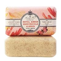 Triple Milled Soap, Amber Honeysuckle and Almond, 5.3 Ounce