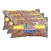 Jack And The Beanstalk Red Kidney Beans 1lb Dried Kidney Beans Natural Kosher Kidney Beans for Soups, Side Dishes & Salads (Pack of 3)
