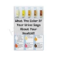 DFHEJG Hospital Examination Department Poster Urine Hydration Chart Art Poster (6) Canvas Painting Posters And Prints Wall Art Pictures for Living Room Bedroom Decor 20x30inch(50x75cm) Unframe-style