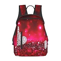 Backpack Lightweight Casual Fashion Laptop Backpack White Hearts Love Printed Shoulders Bag For Women Men