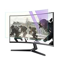 CapriTech Anti Blue Light Anti Glare Screen Protector Filter for 34 Inches Gaming Monitor Curved Ultrawide 21: 9 Desktop Monitor, Relieve Eye Strain - 31.38x13.19 inch（Bordered）