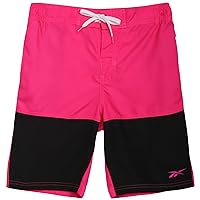 Reebok Boys' Board Shorts - UPF 50+ Boys' Swim Trunks Swimsuit - Quick Dry Bathing Suit for Boys (8-20)