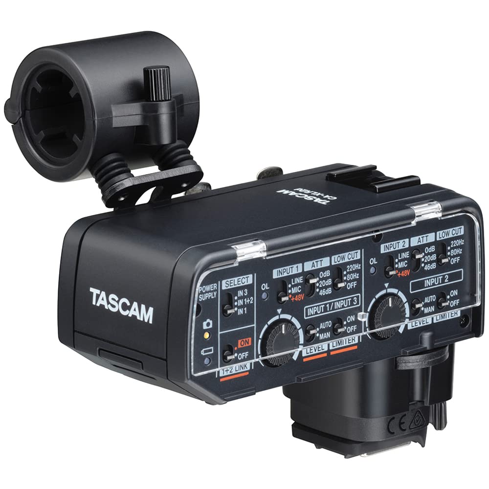 Tascam Canon Kit XLR Microphone Adapter for Mirrorless Cameras, Black (CA-XLR2d-C)