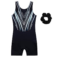 MODAFANS Leotards for Girls Gymnastics with Shorts Dance unitards Tumbling Biketards with Hair Scrunchie for3-13T