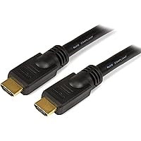 StarTech.com 40 ft High Speed HDMI Cable M/M - 4K @ 30Hz - No Signal Booster Required - HDMI to HDMI - Audio/Video - Gold-Plated (HDMM40) Black
