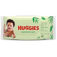 Baby Wipes Natural Care with Aloe Vera Huggies Wipes 56 Pc Kids