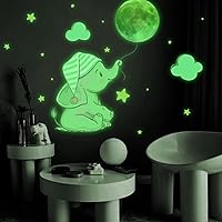 2 Set DIY Glowing Wall Decals,Luminous Wall Sticker,Self Adhesive Wall Paper,PVC Wall Paper for Bedroom Living Room Bathroom Window Glass Bedroom Playroom, Luminous Wall Sticker,2 Set DIY Glowing