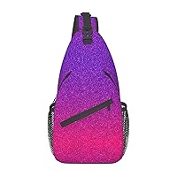 Gradient Sequin Sparkle Sling Backpack Multipurpose Crossbody Bag Sling Bag Daypack For Travel Hiking Sports