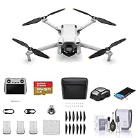 DJI Mini 3 Drone Fly More Combo with RC Remote Controller Bundle with 128GB microSD Card, Anti-Collision Light, Foldable Landing Pad, Cleaning Kit