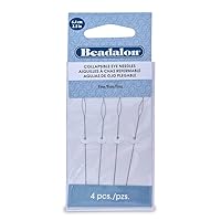 Beadalon 700F-102 Collapsible Eye Needles 2.5-Inch Fine 4 Pack