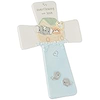 Precious Moments 193432 Overflowing with Love Noah's Ark Ceramic Cross, One Size, Multicolor