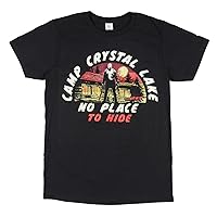 Friday The 13th Men's Camp Crystal Lake No Place to Hide Distressed T-Shirt Tee
