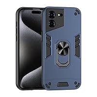 Phone Case Compatible with Tecno Pova 5 Pro 5G Phone Case with Kickstand & Shockproof Military Grade Drop Proof Protection Rugged Protective Cover PC Matte Textured Sturdy Bumper Cases ( Color : Blue