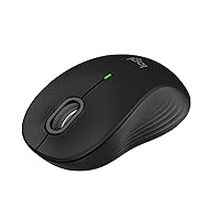 Logitech Signature M550 Wireless Mouse - for Small to Medium Sized Hands, 2-Year Battery, Silent Clicks, Customizable Side Buttons, Bluetooth, Multi-Device Compatibility - Black