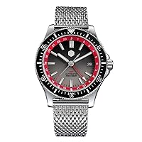 San Martin SN0119 Original Design GMT Dive Men Watch NH34 Automatic Mechanical Steel Bracelet Waterproof Wristwatches