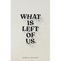 What is Left of Us What is Left of Us Paperback Kindle