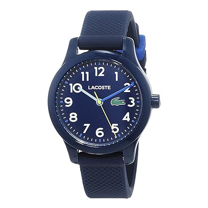Lacoste 12.12 Kids' Quartz TR90 Case Watch with Silicone Strap - Durable, Stylish, and Water-Resistant Timepiece for Children