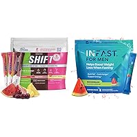 Real Ketones Intermittent Fasting Drink Mix Bundle for Weight Loss Support Shift Electrolytes Variety Pack & Intermittent Fasting Electrolytes for Men with BHB Exogenous Ketones (30 Count Each)