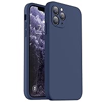 Vooii Compatible with iPhone 11 Pro Case, Upgraded Liquid Silicone with [Square Edges] [Camera Protection] [Soft Anti-Scratch Microfiber Lining] Phone Case for iPhone 11 Pro 5.8 inch - Navy Blue