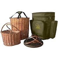 Wicker Forage Basket - Backpack for Mushroom Picking Mushrooms Rucksack Foraging with Straps Forager Belt Pouch Hiking, Camping, Hunting, X-Large (RNG-1-new)