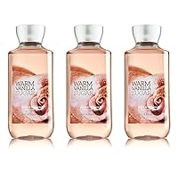 Bath and Body Works Warm Vanilla Sugar Signature Collection Shower Gel, 10 oz, new packaging (3 Pack)