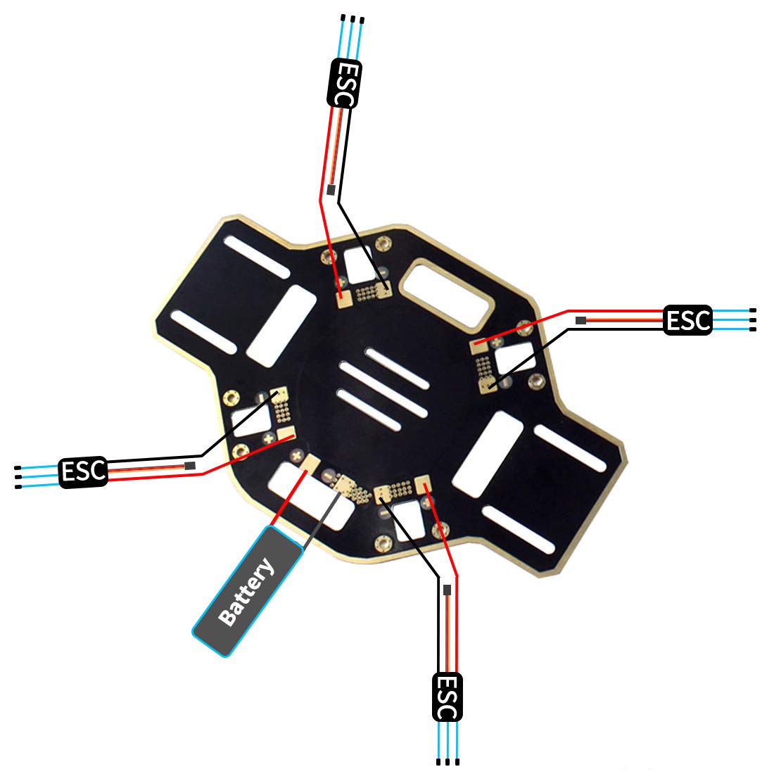 QWinOut DIY 2.4G 8CH KK V2.3 /APM2.8 F450 Frame RC Quadcopter 4-Axle UFO Unassembly Kit RTF/ARF Drone (Airframe with Landing Skid)