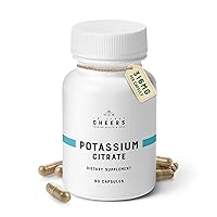 Potassium Citrate, 20% Daily Value, 316 mg per Capsule, 90 Capsules, Supports Cardiovascular and Blood Pressure Health, Vegan Potassium Supplement for Adults, Natural Mineral Electrolyte