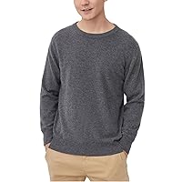 Mens Knitted O-Neck Jumper Plain Knitwear Sweater Winter Casual Business Long Sleeve Basic Pullover