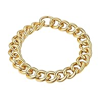 GOLDCHIC JEWELRY Chunky Chokers Gold Chain Necklace for Women, 5mm/12mm/23mm Hip Hop Turnover/Paperclip Chain Necklace, Thick Choker Chain Necklace 16”18”20”,Gift Box Included
