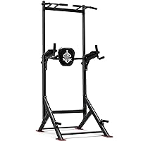 Sportsroyals Power Tower Pull Up Dip Station Assistive Trainer Multi-Function Home Gym Strength Training Fitness Equipment 440LBS