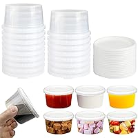 Augshy Small Plastic Containers with Lids for Slime, 50 Pack Foam Ball  Storage C
