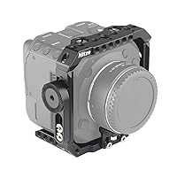 Camera Cage Nitze Cage with PE23 HDMI/USB Cable Clamp, ARRI Rosette Mount, Lens Adapter Support Compatible with Panasonic Lumix BS1H and BGH1