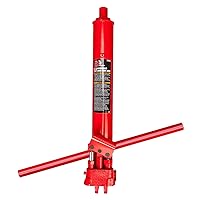 BIG RED T30808 Torin Hydraulic Long Ram Jack with Double Piston Pump and Clevis Base (Fits: Garage/Shop Cranes, Engine Hoists, and More): 8 Ton (16,000 lb) Capacity, Red