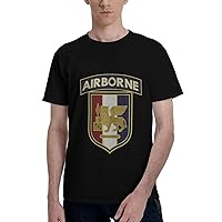 Us Army Africa Setaf with Airborne Men's Short Sleeve T-Shirts Casual Top Tee