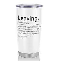 Going Away Gifts for Coworker- Funny Farewell Gifts for Coworker, Colleagues, Boss, Friends- Naughty New Job, Goodbye, Good Luck Gifts For Women, Men- 20 Oz Tumbler